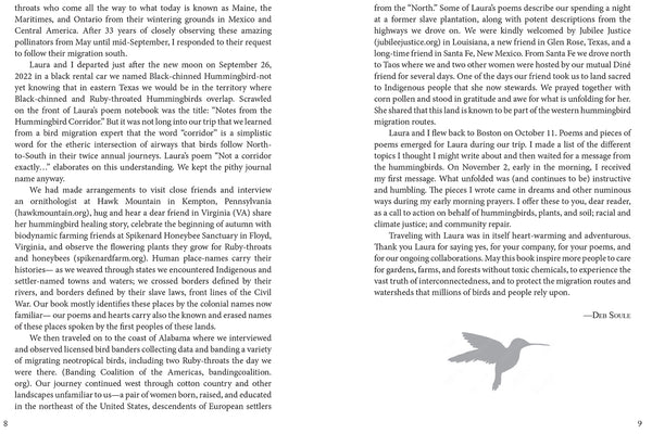 Notes from the Hummingbird Corridor: Poetry, Prose & Planting for Pollinators